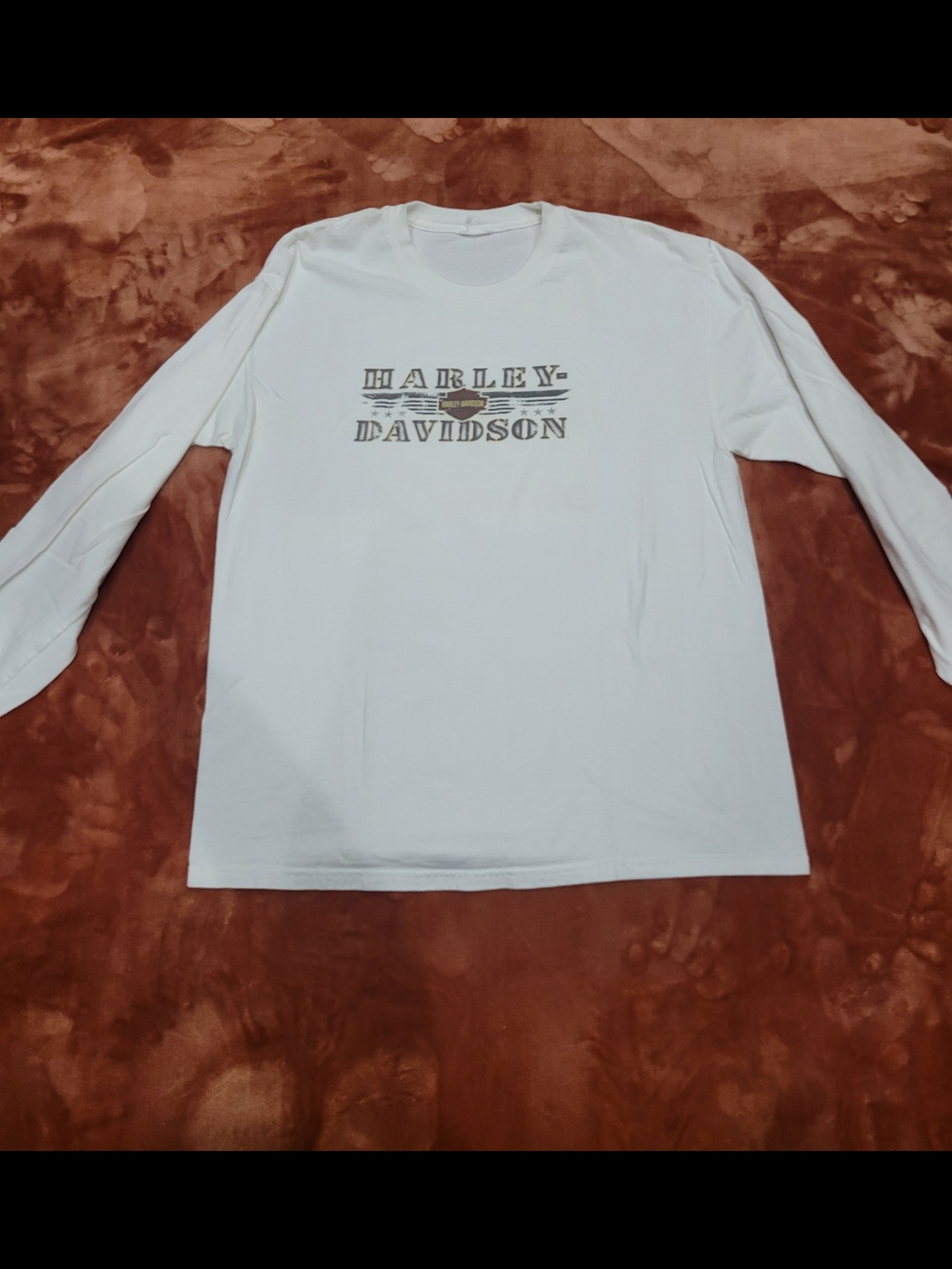 Harley-Davidson White Long Sleeve Logo Tee